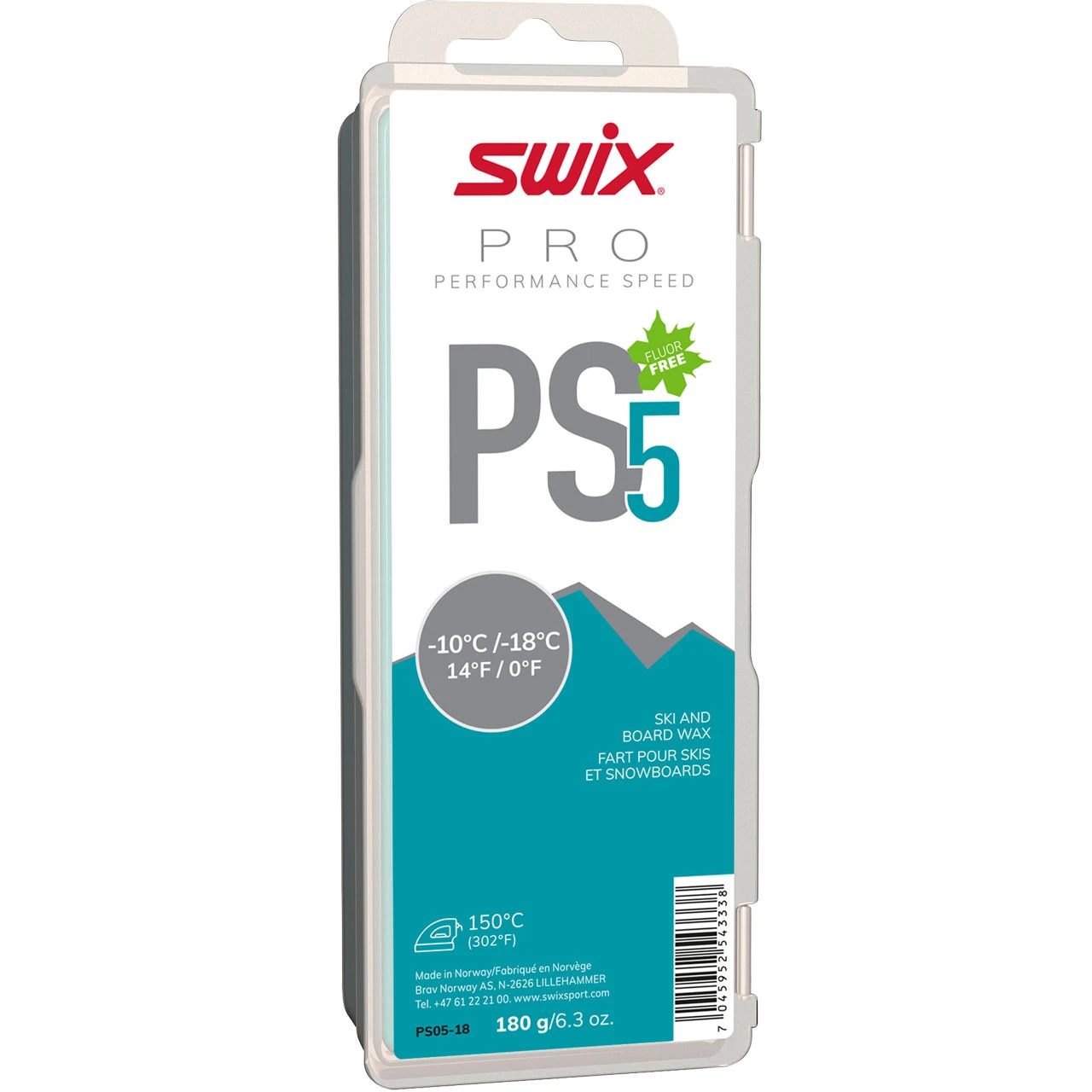 Swix PS5 Turquoise -10 °C/-18 °C (180 G) 3 Swix PS5 Turquoise -10 °C/-18 °C (180 G)