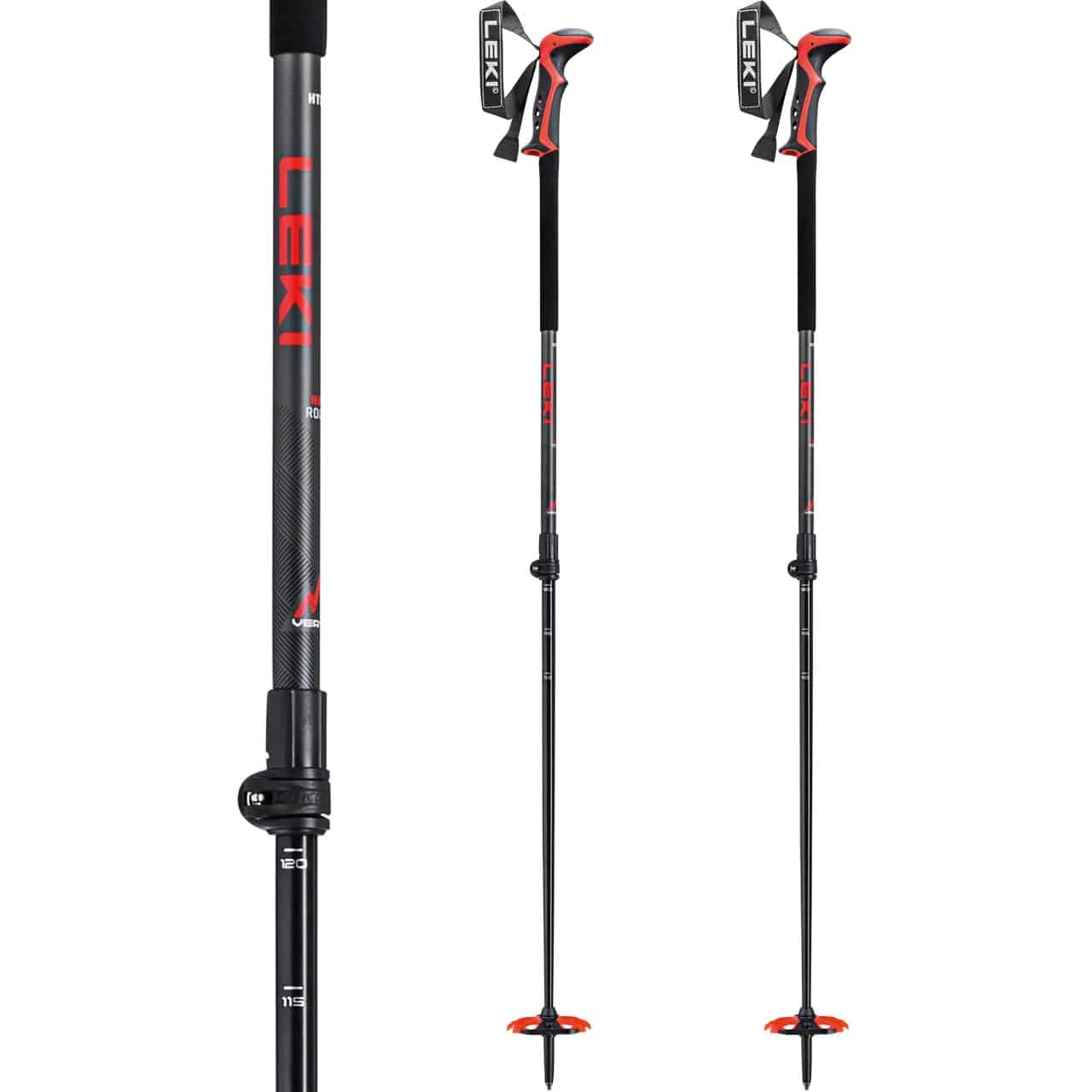 Leki Haute Route 2 Dark Anthra/dark Red/black 3 Leki Haute Route 2 Dark Anthra/dark Red/black