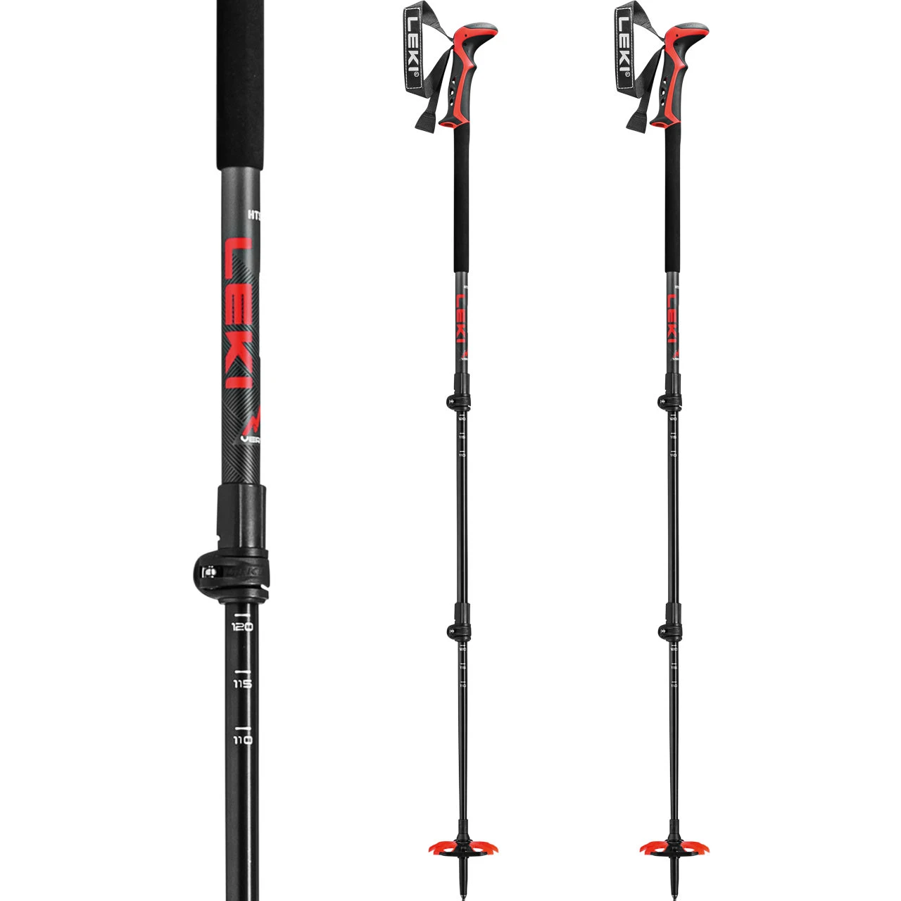 Leki Haute Route 3 Dark Anthra/dark Red/black 3 Leki Haute Route 3 Dark Anthra/dark Red/black