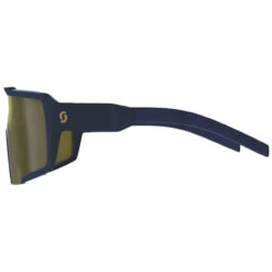 Scott Shield Compact Sunglasses Submariner Blue/gold Chrome